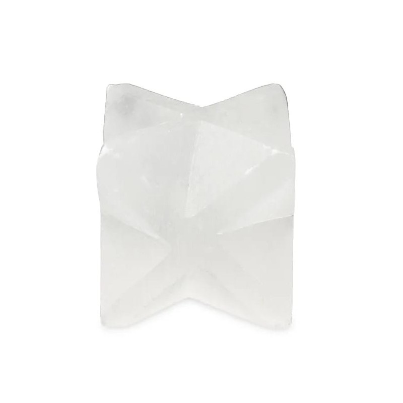 Merkaba en Sélénite 4 cm – Énergie & Purification