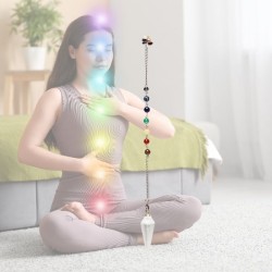 Pendule Sélénite Chakra 4 cm – Purification & Équilibre