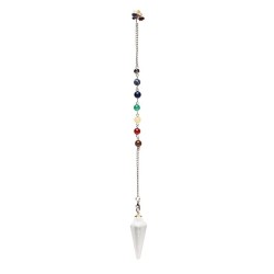 Pendule Sélénite Chakra 4 cm – Purification & Équilibre