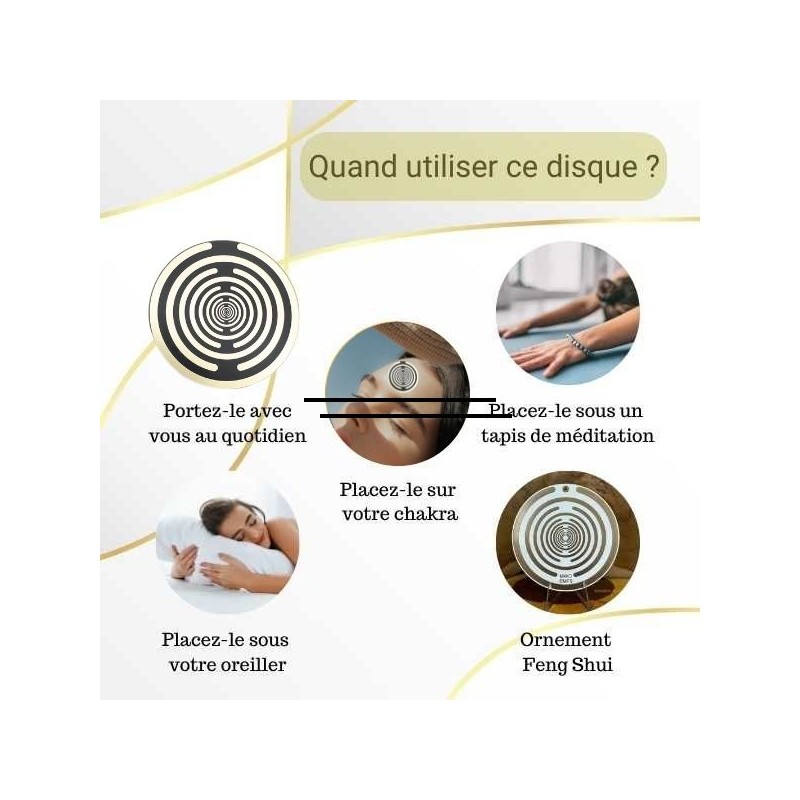 Lakhovsky Disque Tesla 3 cm - Énergie Vitale Ondes Scalaires - noir