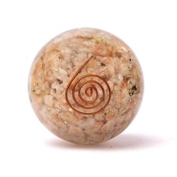 Orgonite sphère pierre de soleil avec soleil