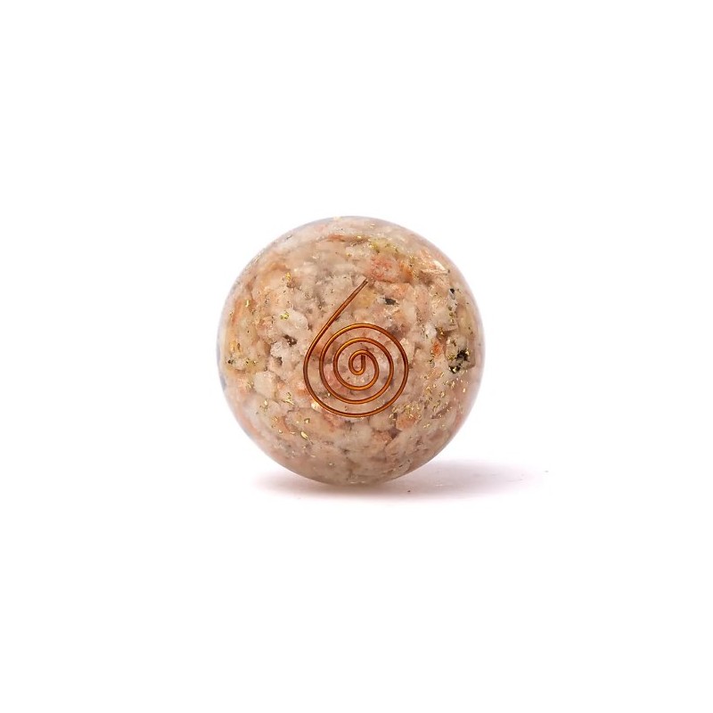 Orgonite sphère pierre de soleil avec soleil
