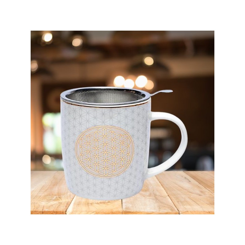 Tasse Mug Fleur de vie SET infuseur - thé