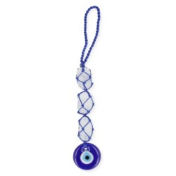 Amulette Mauvais Œil & Sélénite Protection 20 cm