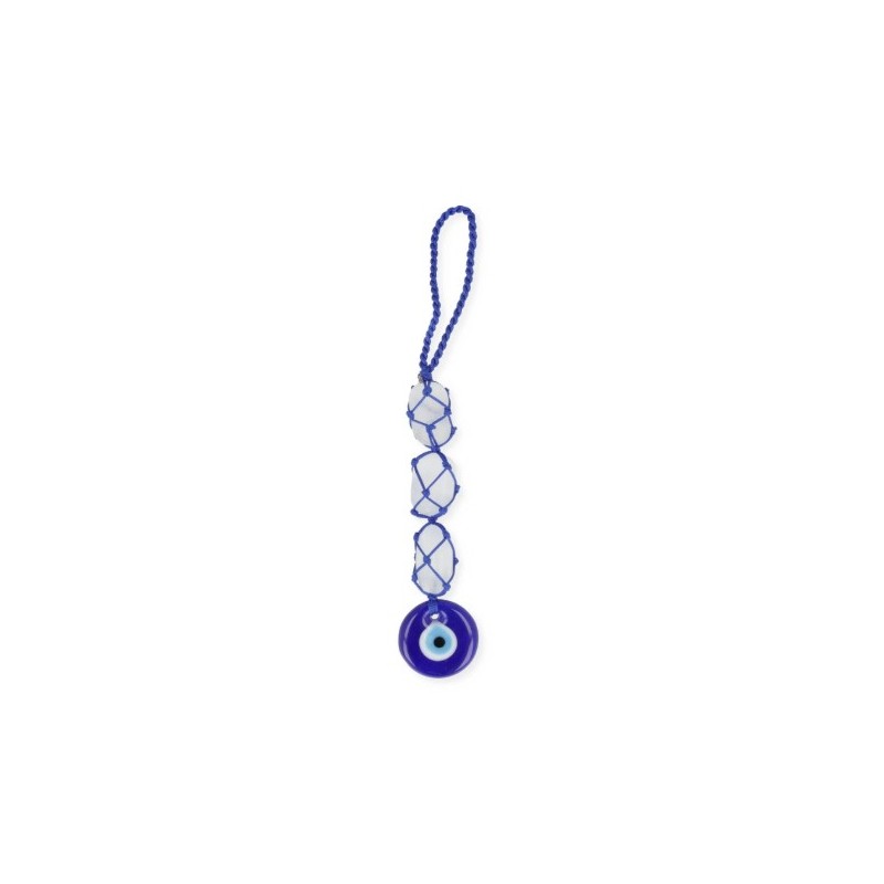 Amulette Mauvais Œil & Sélénite Protection 20 cm