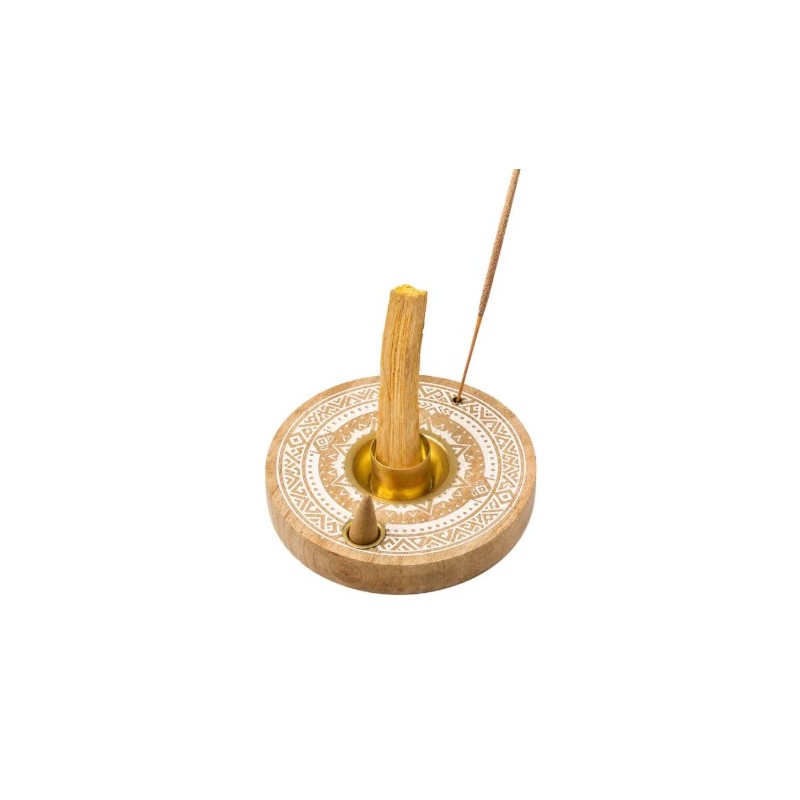 Brûleur Palo Santo & Encens Bois de Manguier 13 cm 1