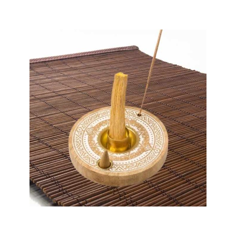 Brûleur Palo Santo & Encens Bois de Manguier 13 cm 1