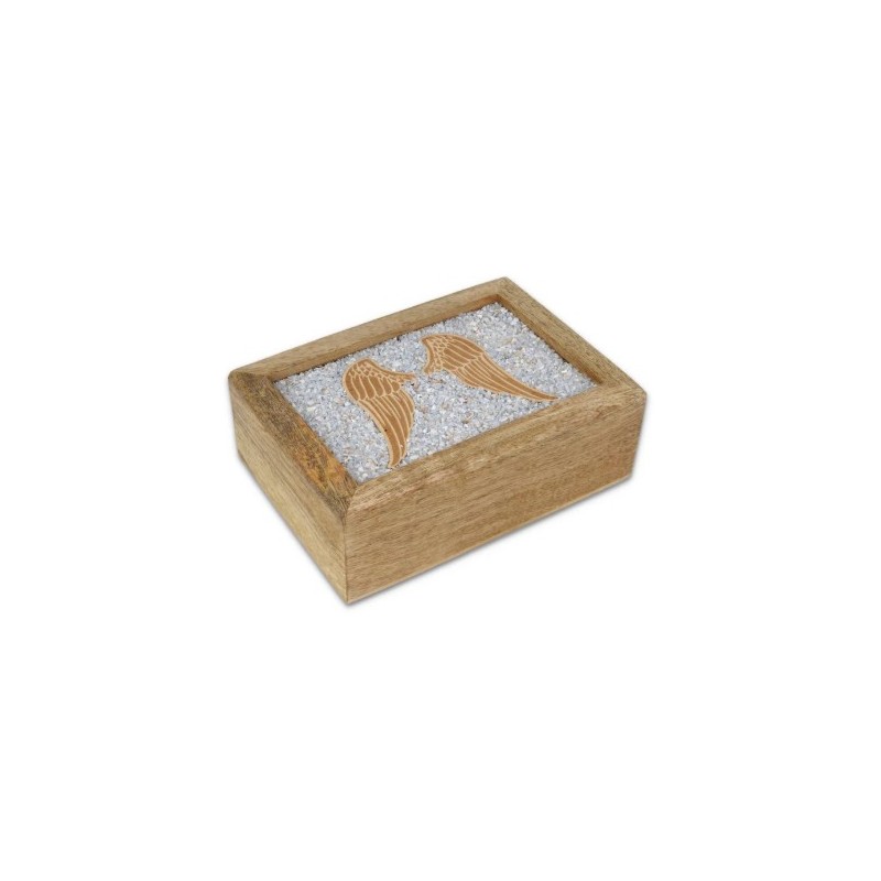 Boite à Bijoux Tarot Ailes d'Ange Angélite 18 cm - coffret