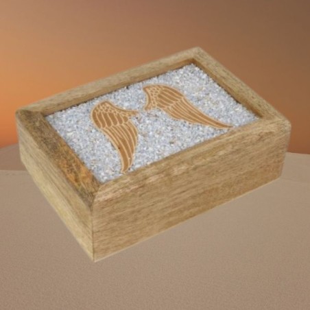 Boite à Bijoux Tarot Ailes d'Ange Angélite 18 cm - coffret
