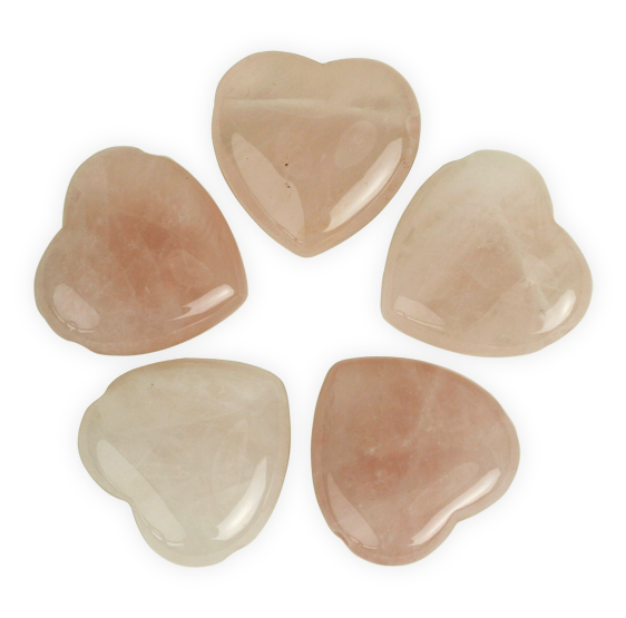 Coeur Quartz rose percé - pendentif (cordon inclus)