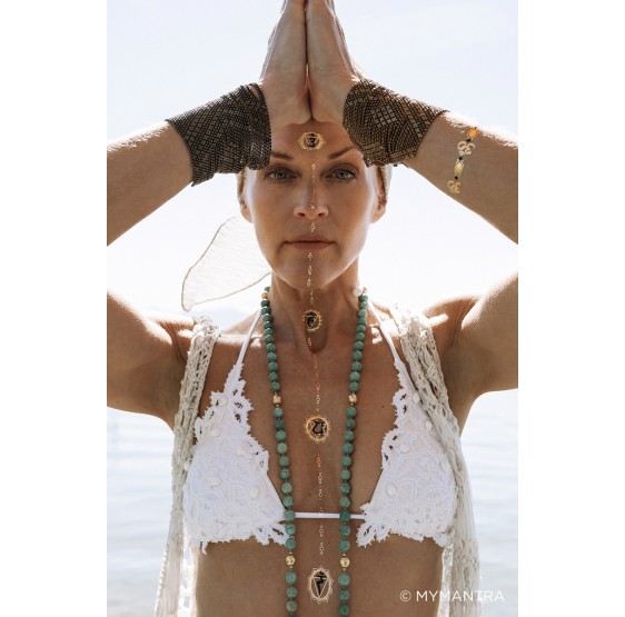 Tatouages - ésotérique - énergie - doré "Yoga & Chakras" Om - Ohm