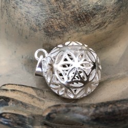 Pendentif Fleur de Vie -  Boule - Argent 925