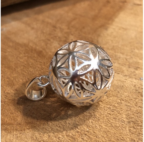 Pendentif Fleur de Vie -  Boule - Argent 925