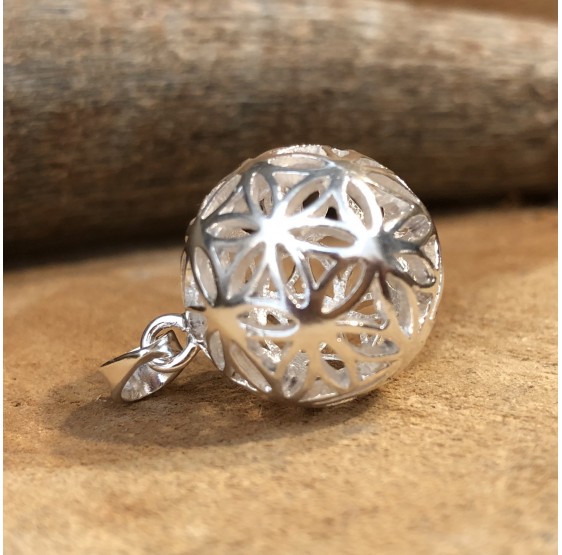 Pendentif Fleur de Vie -  Boule - Argent 925