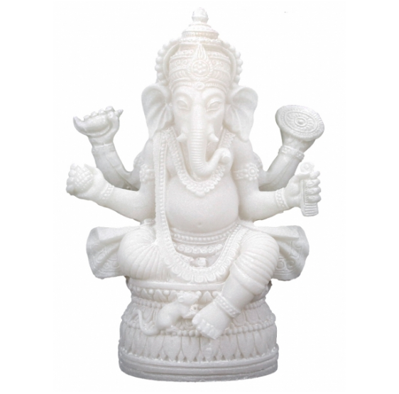Ganesh statue blanche