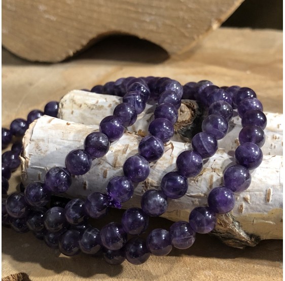 Bracelet Amethyste - elastique