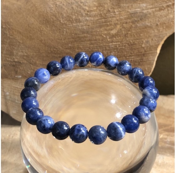 Bracelet Sodalite 8 mm -  elastique