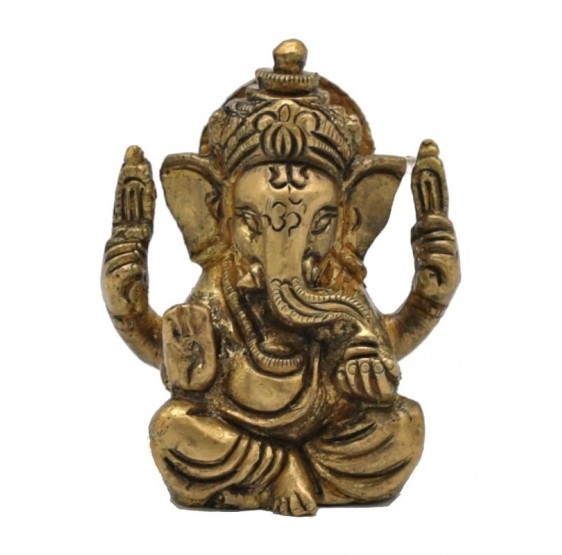 Ganesha - laiton - mini-figurine à bras