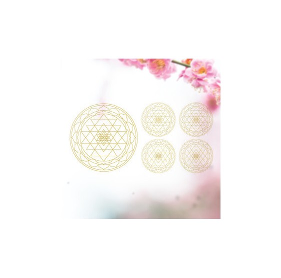 SRI YANTRA set d'autocollants- OR