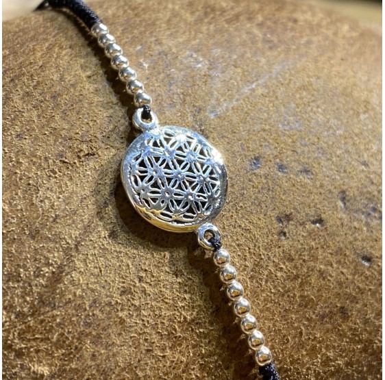 Bracelet fleur de vie argent - 1,2 cm