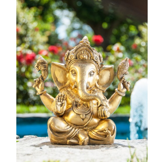 Ganesha, Antique gold - 23 cm