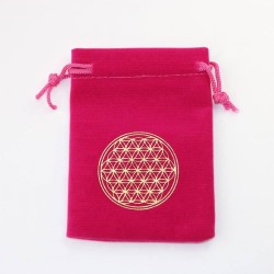 Bourse velours pour pendule - Fleur de Vie