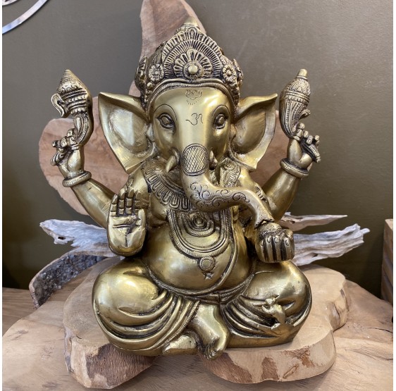 Ganesha, Antique gold - 23 cm