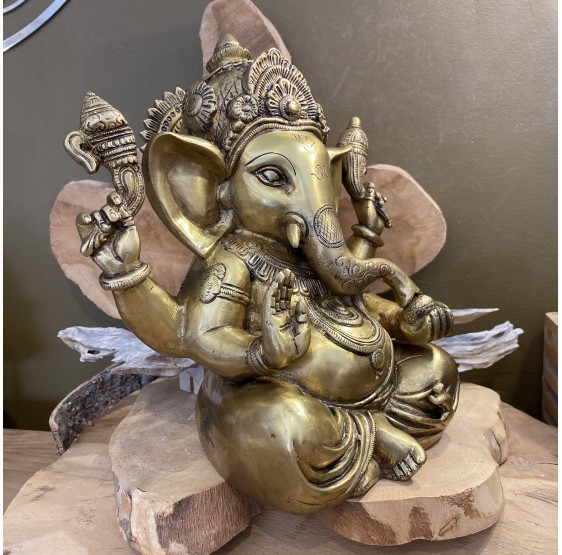 Ganesha, Antique gold - 23 cm