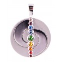 Pendentif Balance Chakra avec Swarovski - rond plein