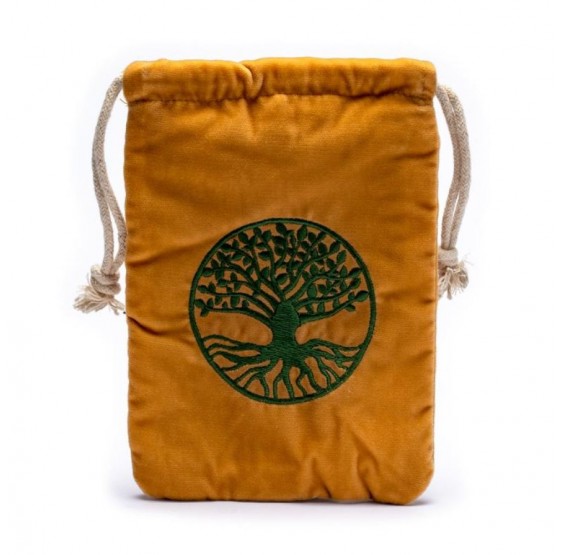 Pochette / bourse cartes Tarot - Arbre de Vie  brodée