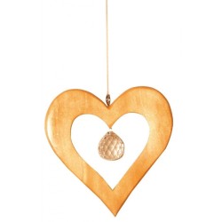 Mobile Coeur - boule cristal - Feng shui