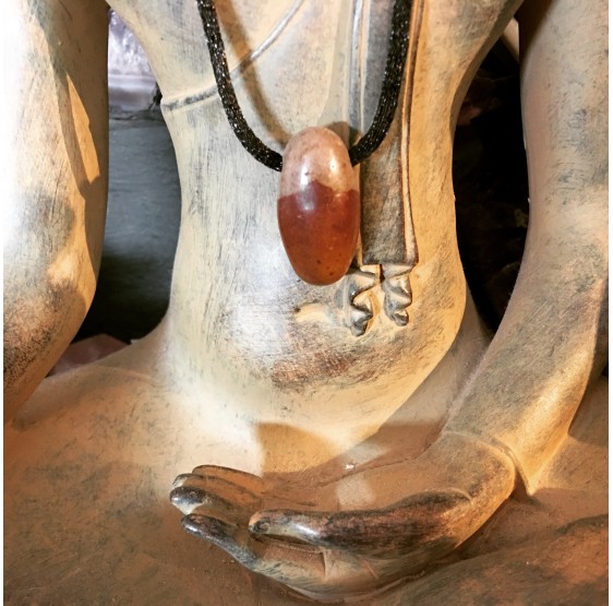 Pendentif Shiva Lingam - 2 à 3 cm - avec fil cuir