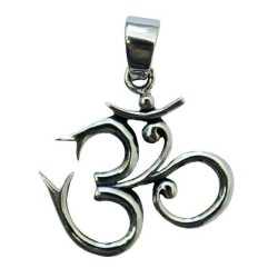 Pendentif OHM AUM OM - métal argenté