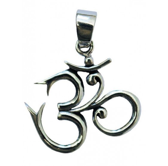 Pendentif OHM AUM OM - métal argenté