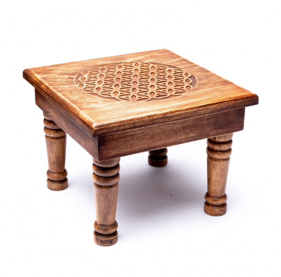 Table d'appoint Fleur de Vie en bois