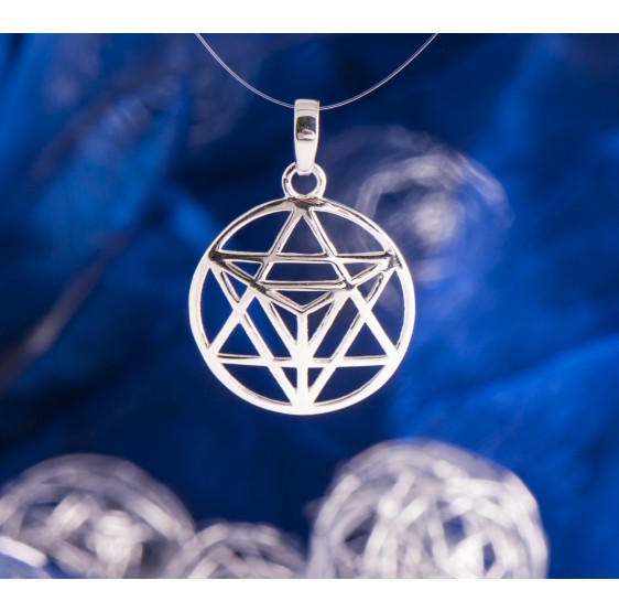 Pendentif Merkaba en argent 925