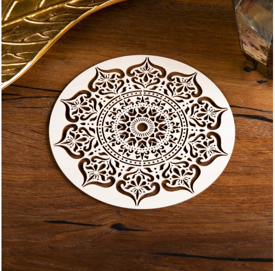 Mandala Sagesse intérieure -  plaque en bois - 20 cm