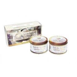 Bougies Fleur de Vie "Holy Wood Sauge Blanche" set de 2 bougies