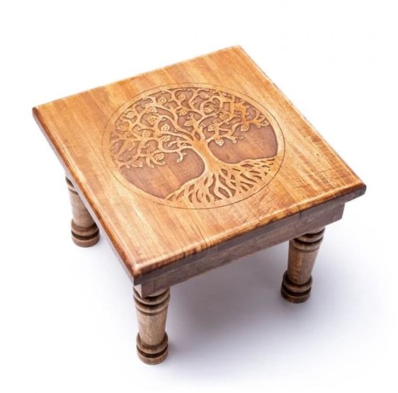 Table d'appoint Fleur de Vie en bois