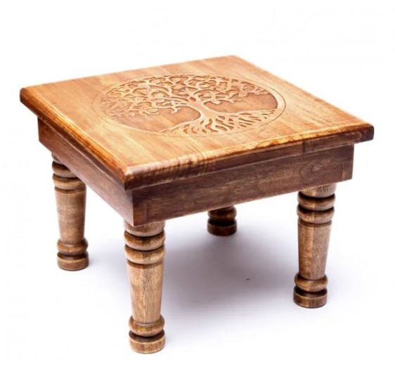 Table d'appoint Fleur de Vie en bois