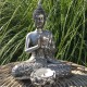 Bouddha statue argenté avec bougeoir