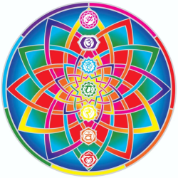 Autocollant - Chakras Lotus Healing en ligne - sunseal 14 cm