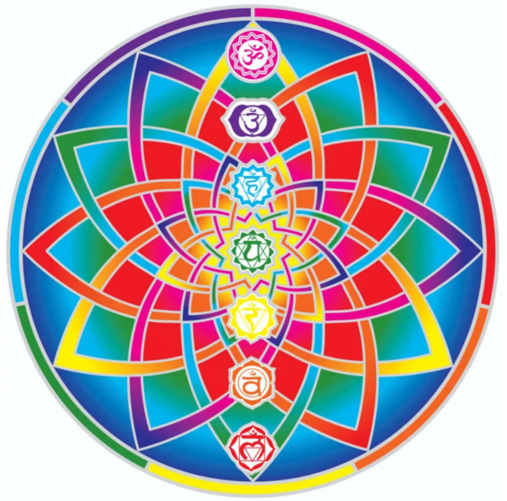 Autocollant - Chakras Lotus Healing en ligne - sunseal 14 cm