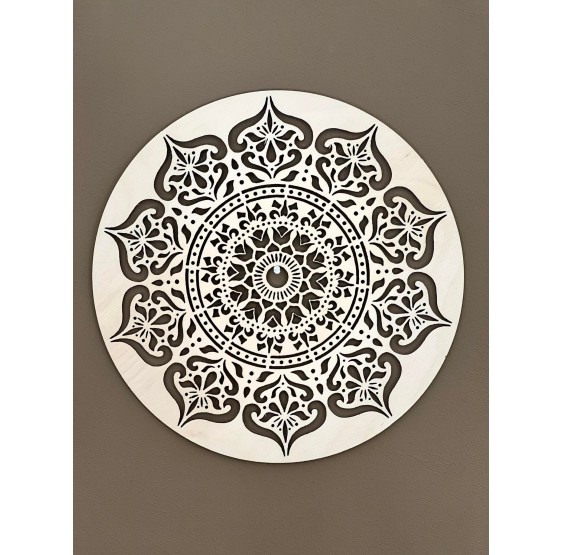 Mandala Sagesse intérieure -  plaque en bois - 20 cm