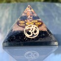 Pyramide Tourmaline avec OM Ohm - orgone