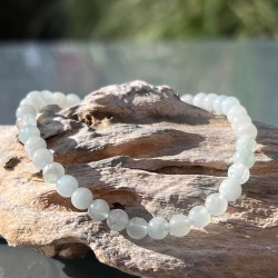 Bracelet Aigue marine - elastique