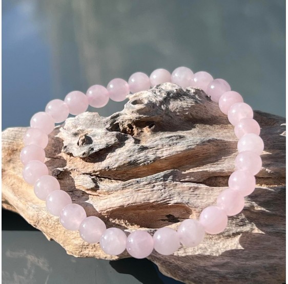 Bracelet Quartz rose - elastique