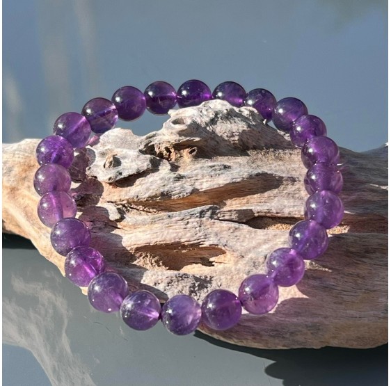 Bracelet Amethyste - elastique