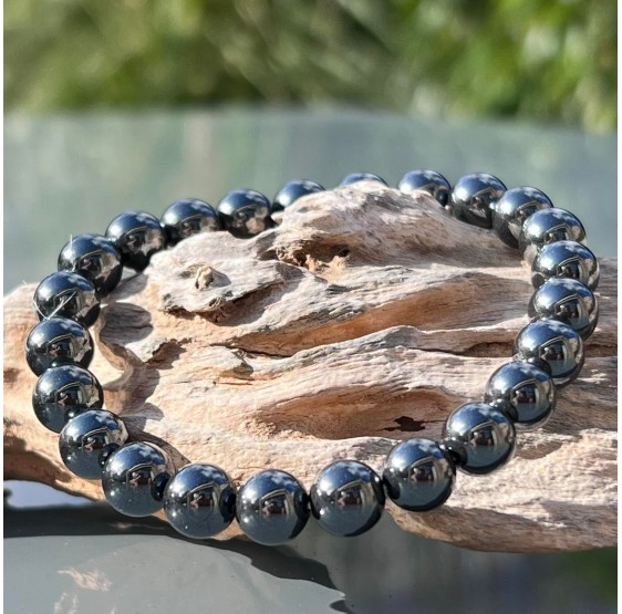 Bracelet Hématite plat - elastique