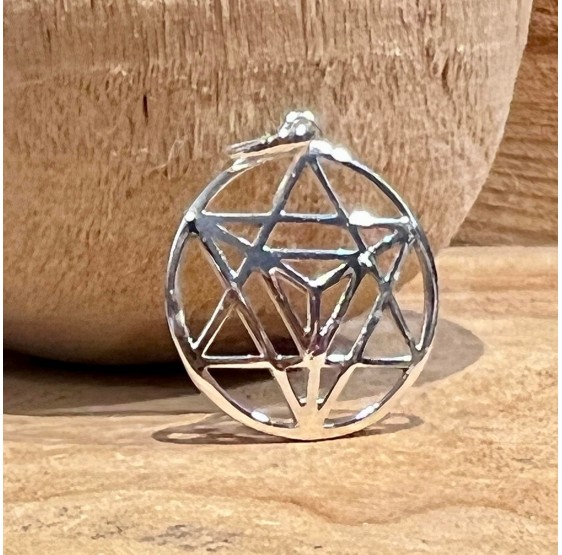 Pendentif Merkaba en argent 925